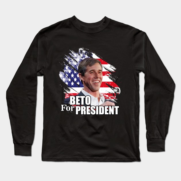 Beto for president 2020 orourke america vintage Long Sleeve T-Shirt by Javacustoms